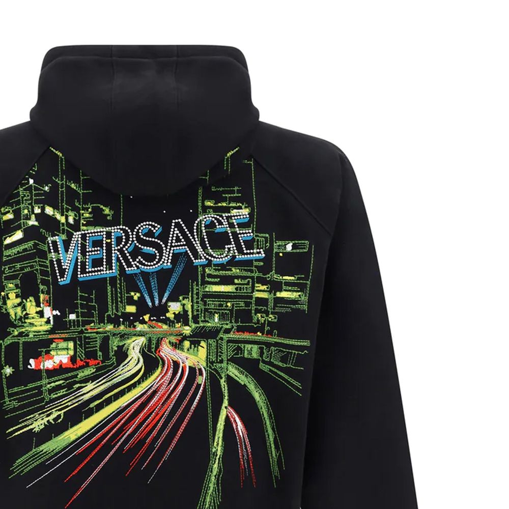 Versace Sweatshirt aus schwarzer Baumwolle