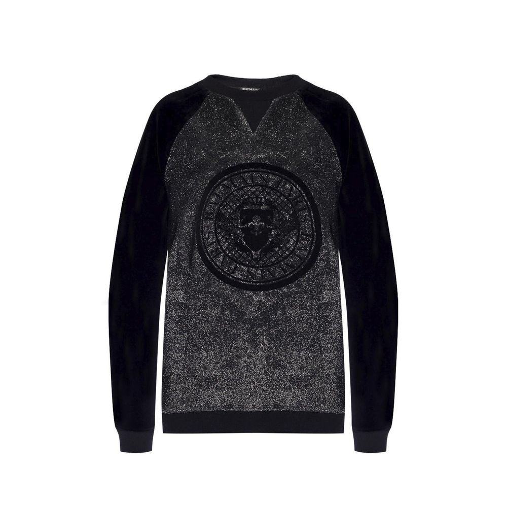 Balmain Schwarzes Elastan-Sweatshirt