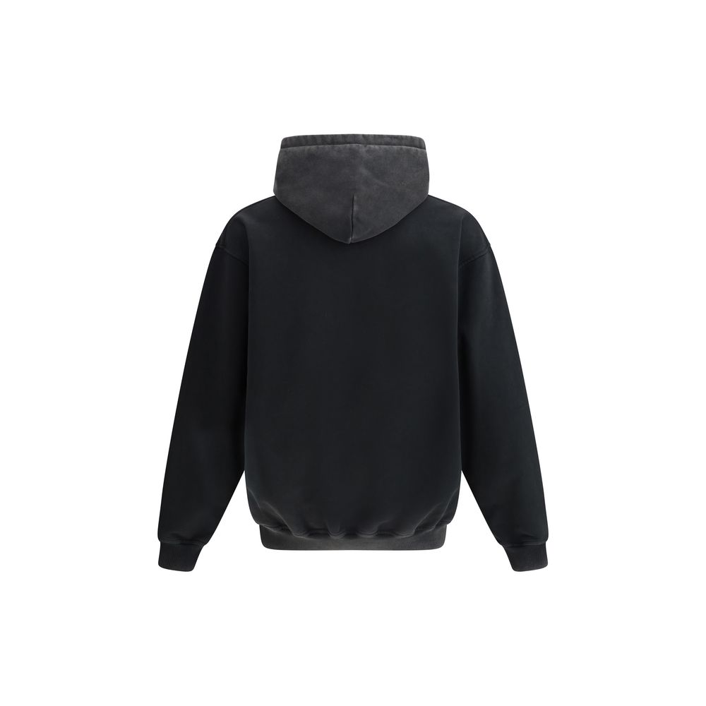 Schwarzes Baumwoll-Sweatshirt
