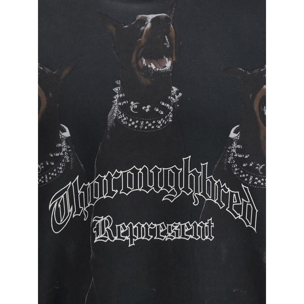 Schwarzes Baumwoll-Sweatshirt