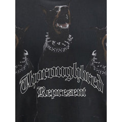 Schwarzes Baumwoll-Sweatshirt