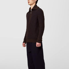 Alpha Studio Brown Wool Sweater