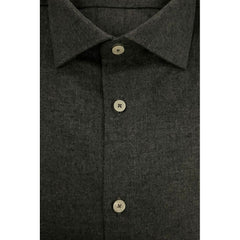 Baldinini Trend Gray Cotton Men Shirt
