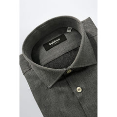 Baldinini Trend Gray Cotton Men Shirt