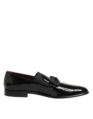 Dolce & Gabbana Black Leather Slip On Dress Men Loafers Shoes