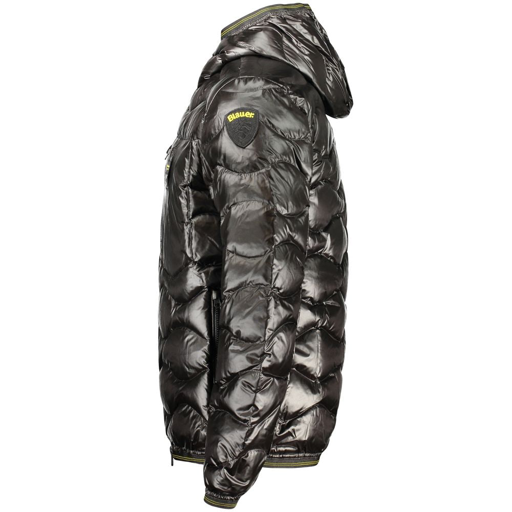 Blauer Schwarze Polyamidjacken &amp; Mäntel