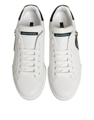 Dolce & Gabbana White Leather #DGFAMILY Men Sneakers Shoes