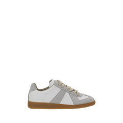 Margiela Bos Taurus Low Top Sneakers aus weißem Kalbsleder