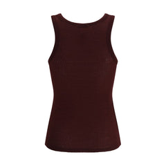 Forte_Forte Braune Fleece-Wolloberteil