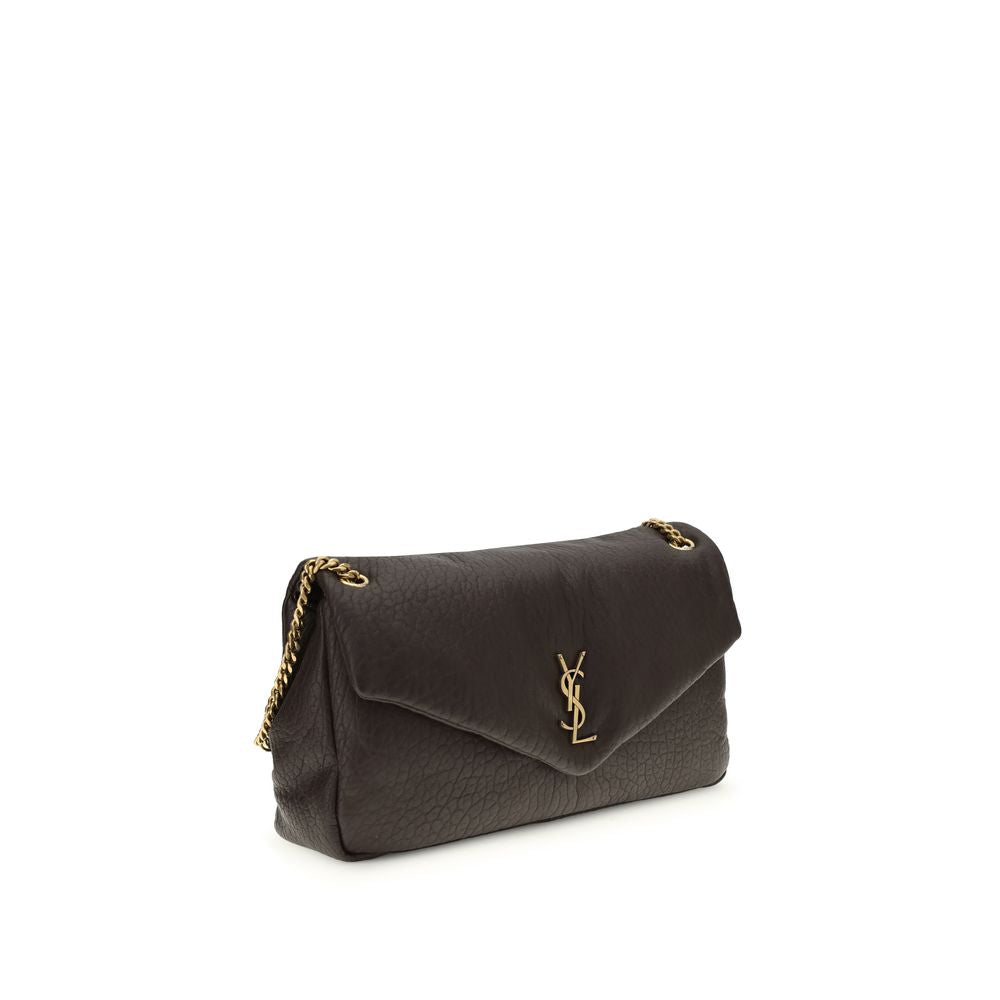 Saint Laurent Schultertasche aus grauem Lammleder, Modell Ovis Aries