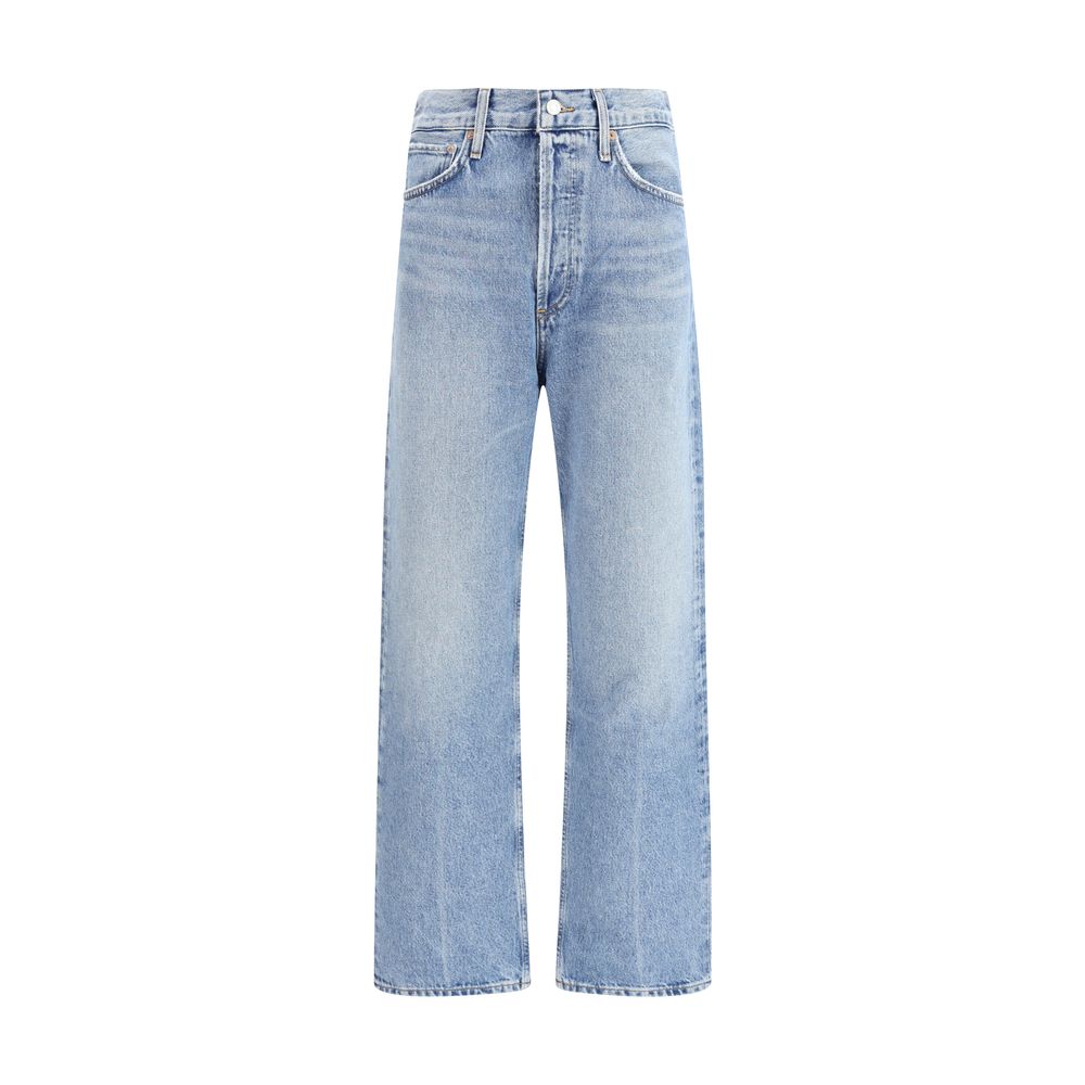 Agolde hellblaue Baumwolljeans mit lockerer Passform