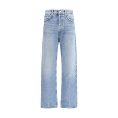 Agolde hellblaue Baumwolljeans mit lockerer Passform