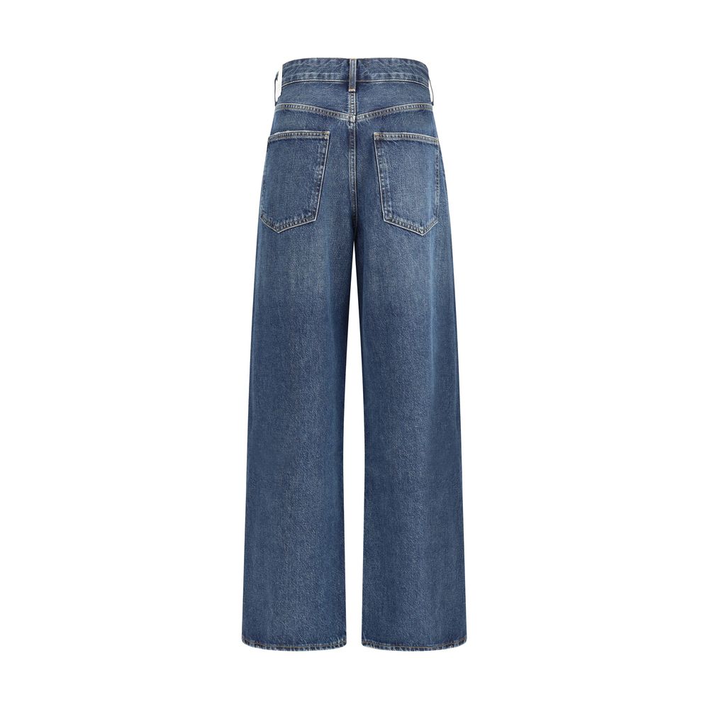 Agoldene blaue Baumwolljeans Denim