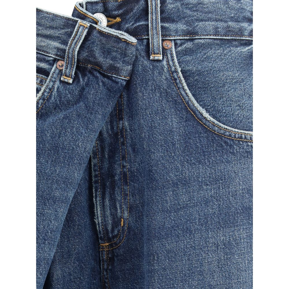 Agoldene blaue Baumwolljeans Denim