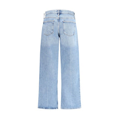 Agoldene blaue Baumwolljeans mit geradem Bein