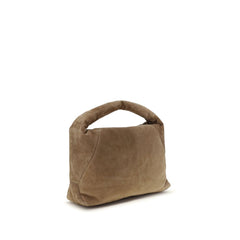 Sac à main Bos Taurus en cuir de veau beige Brunello Cucinelli