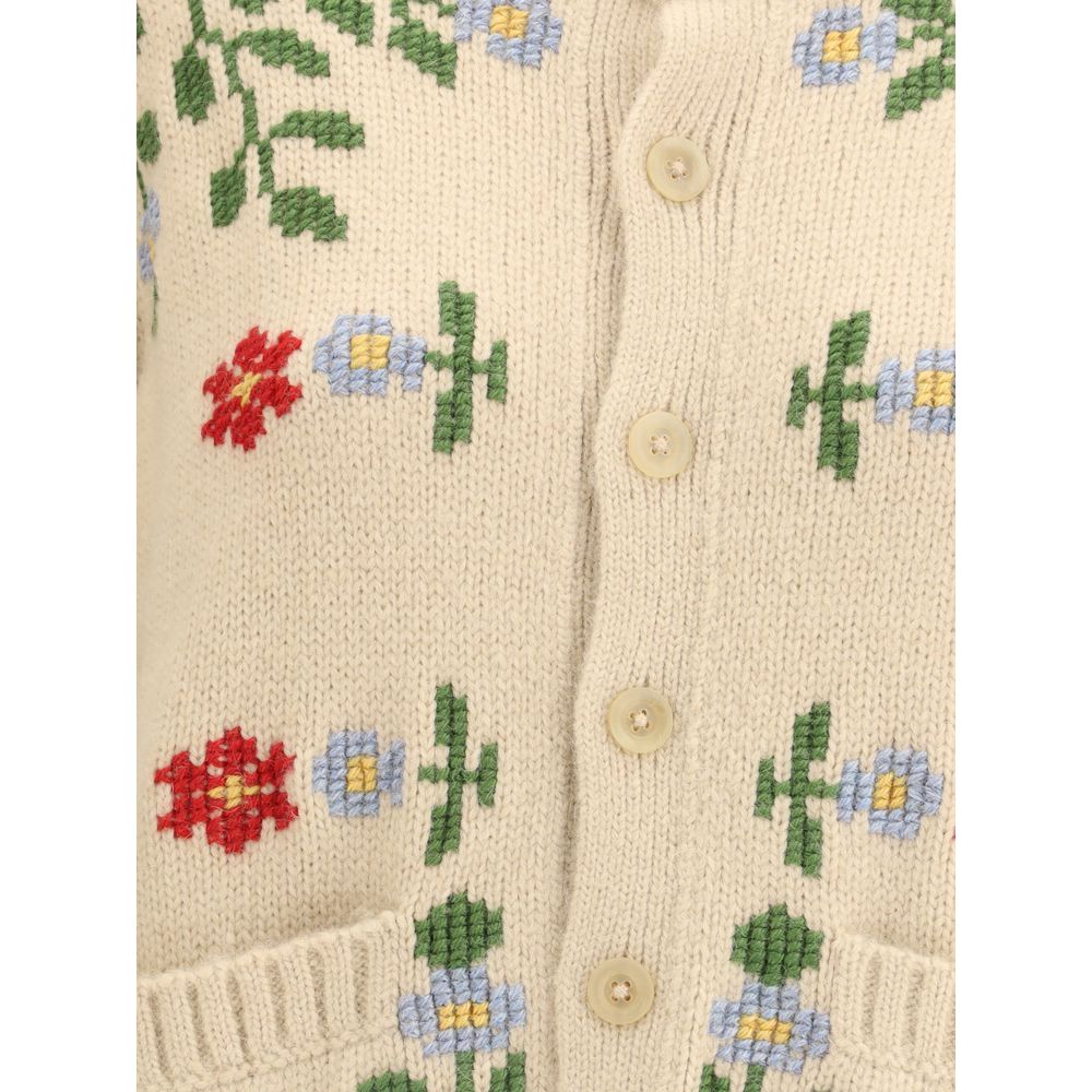 Baziszt Beige Alpaka Vicugna Pacos Cardigan