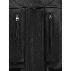 Jacquemus Black Lamb Leather Sweatshirt