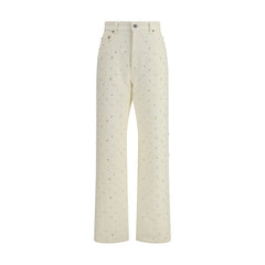 Golden Goose White Cotton Casual Pants