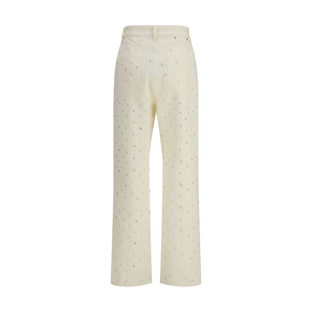 Golden Goose White Cotton Casual Pants