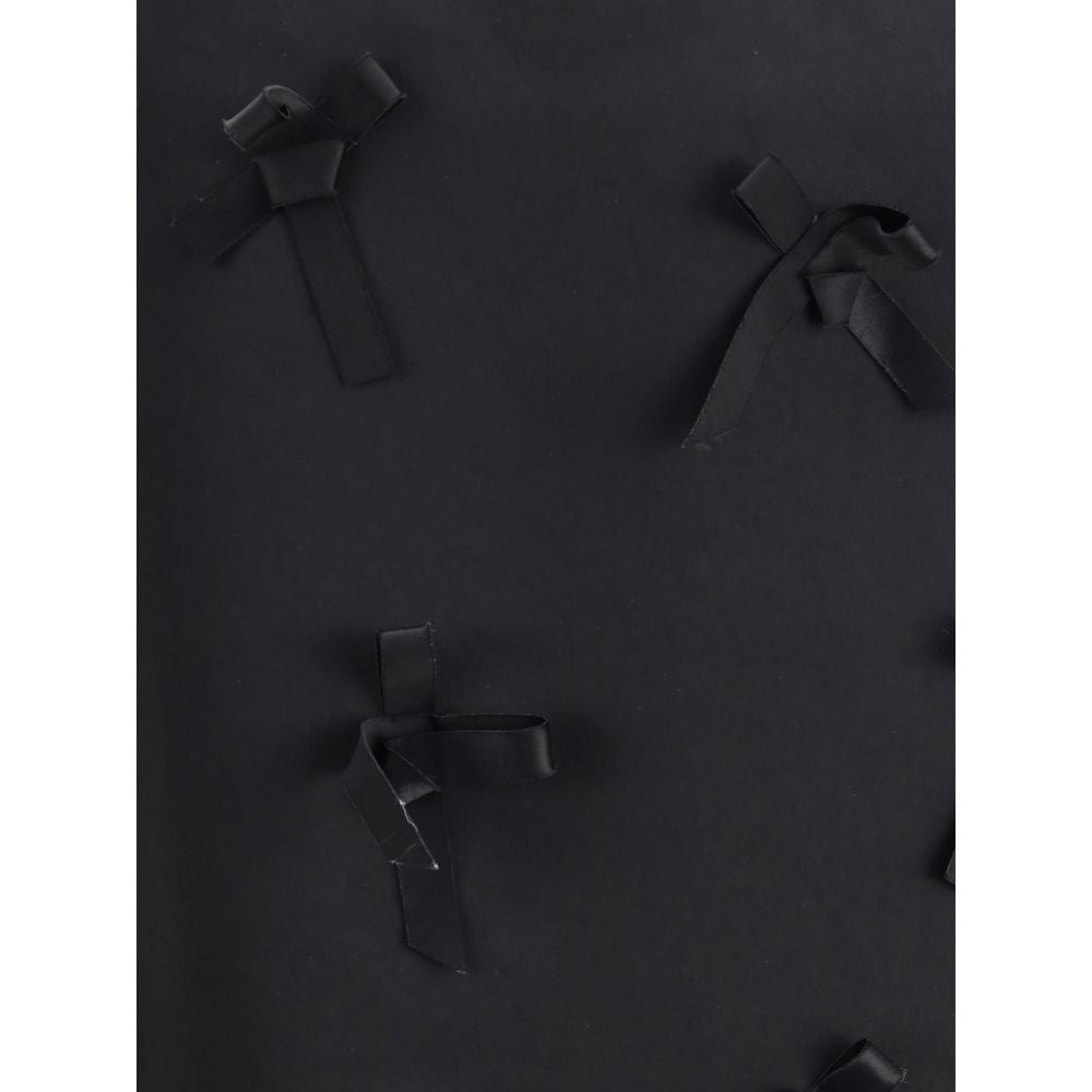 Jil Sander schwarzer Acetat-Midirock