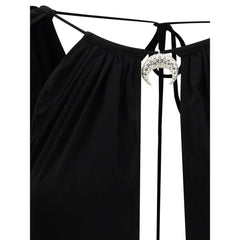 Marine Serre Black Viscose Top