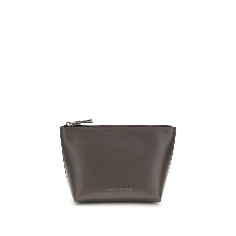 Brunello Cucinelli Accessoires aus braunem Kalbsleder (Bos Taurus)