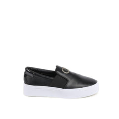 Calvin Klein Schwarze Plateau-Sneaker aus Leder