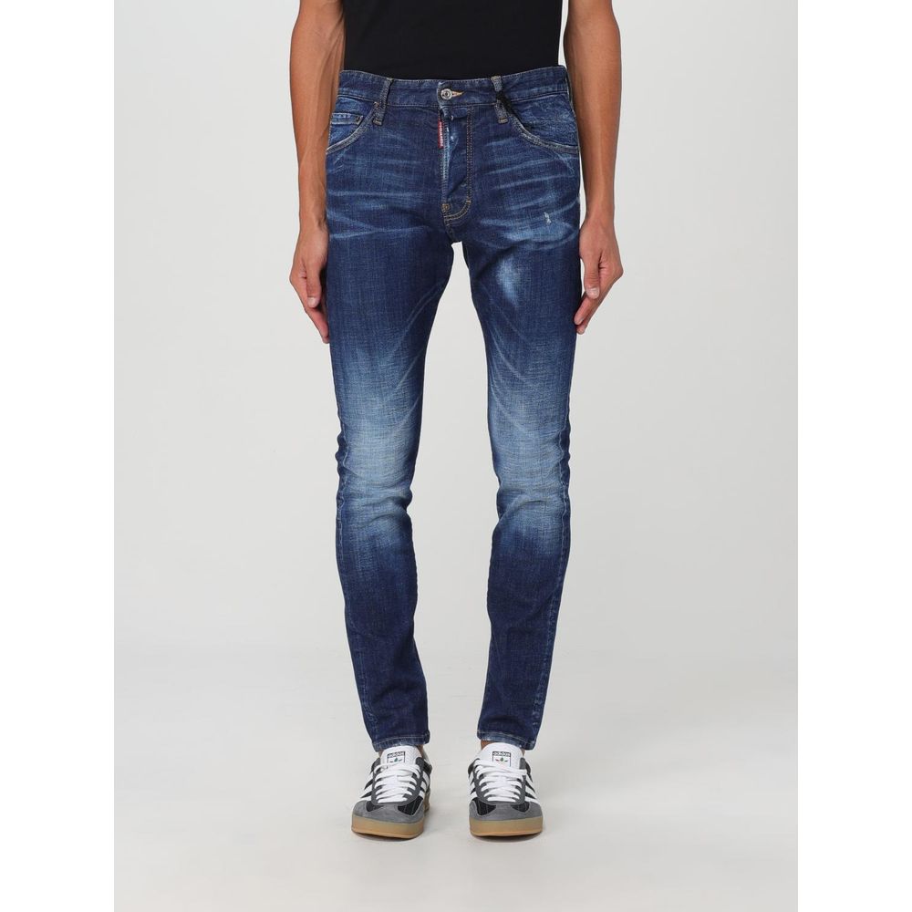 Dsquared² Blaue Baumwoll-Skinny-Jeans