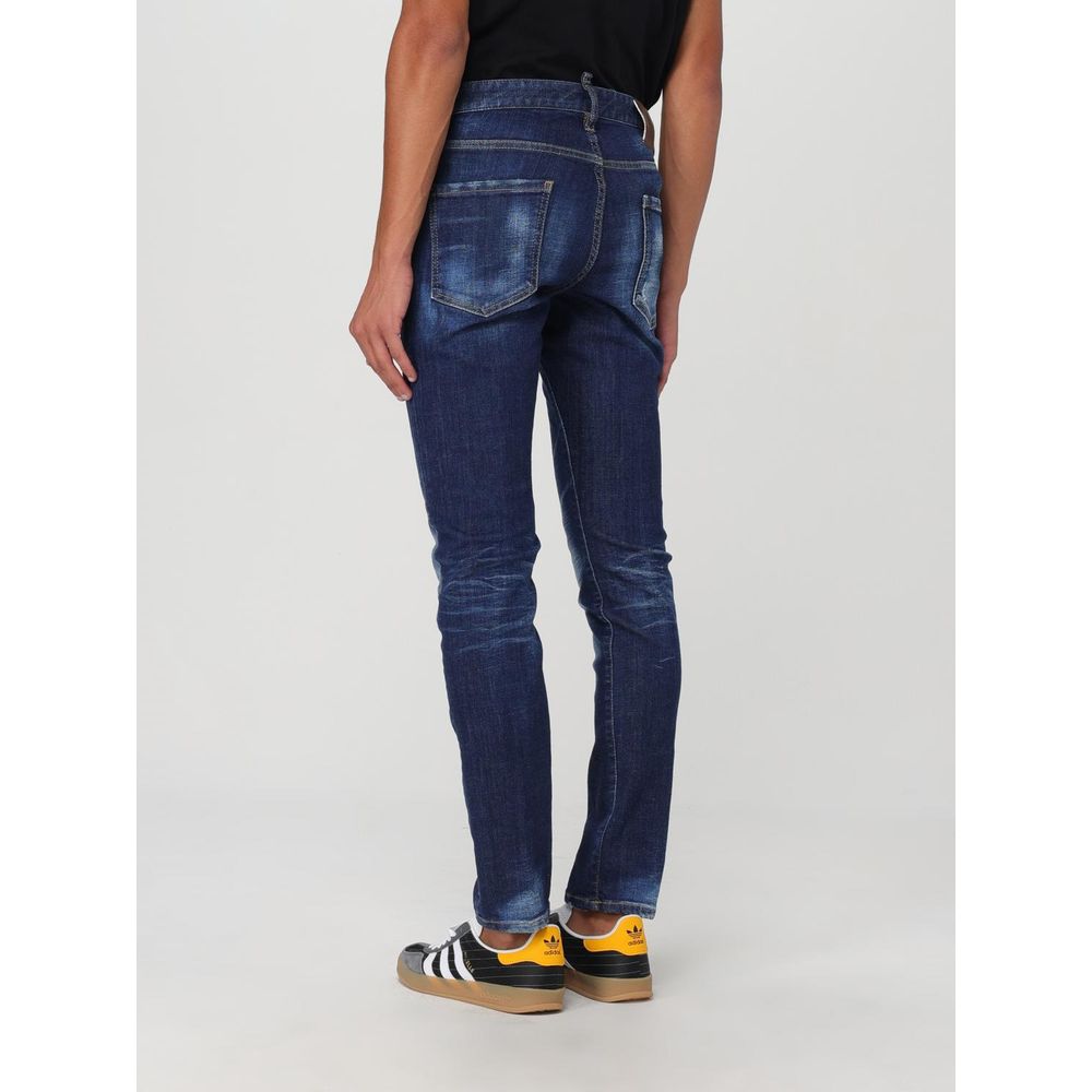 Dsquared² Blaue Baumwoll-Skinny-Jeans