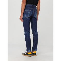 Dsquared² Blaue Baumwoll-Skinny-Jeans