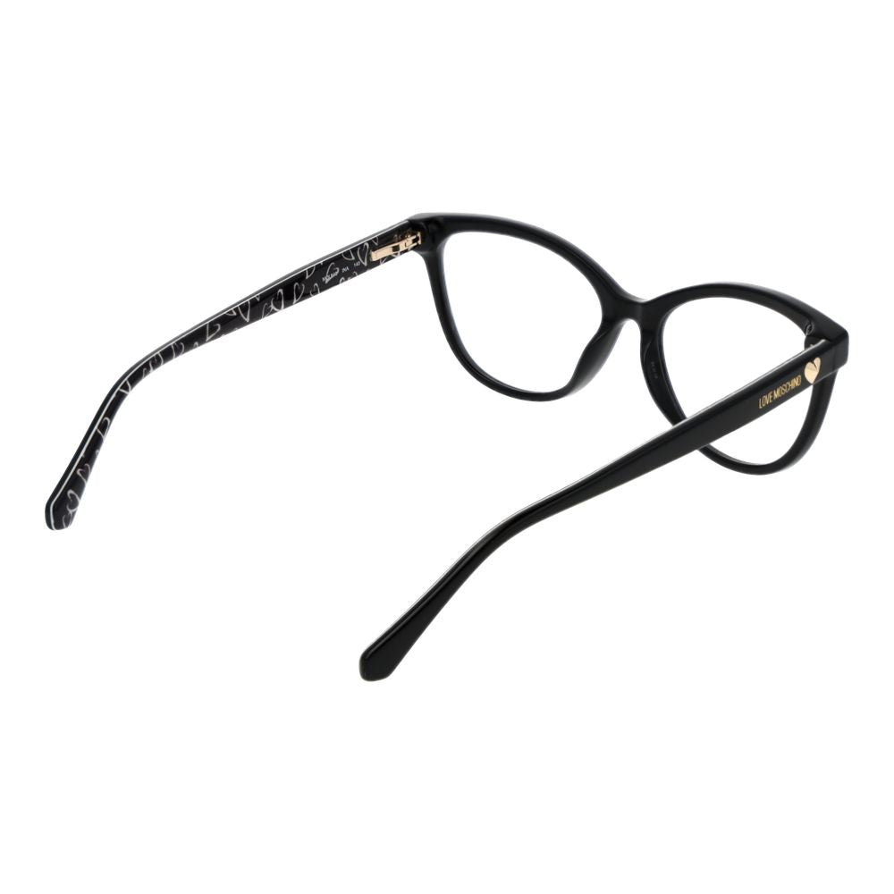 Love Moschino Brille aus schwarzem Acetat (Gestell)