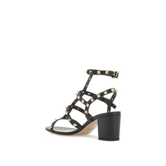 Valentino Garavani Black Calfskin Sandals
