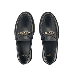 Celine Black Calfskin Slip-On Loafers