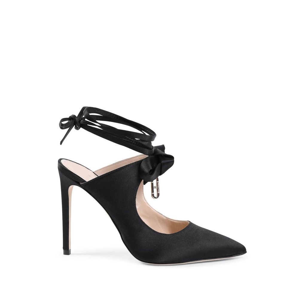 Dee Ocleppo Schwarze Satin-Mules