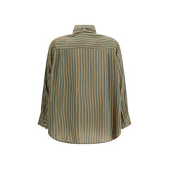 Cruna Grünes Viskose-Musterhemd