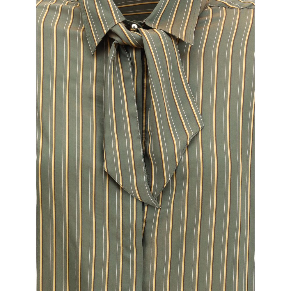 Cruna Grünes Viskose-Musterhemd