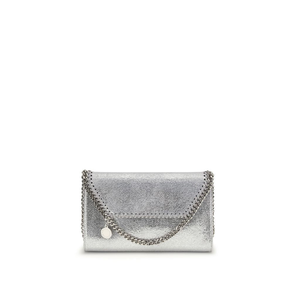 Borsa a Spalla in Poliestere Argentato Stella McCartney