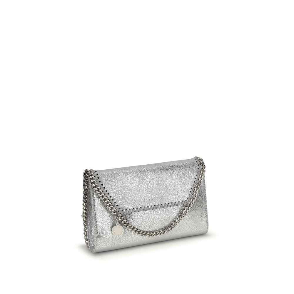Borsa a Spalla in Poliestere Argentato Stella McCartney