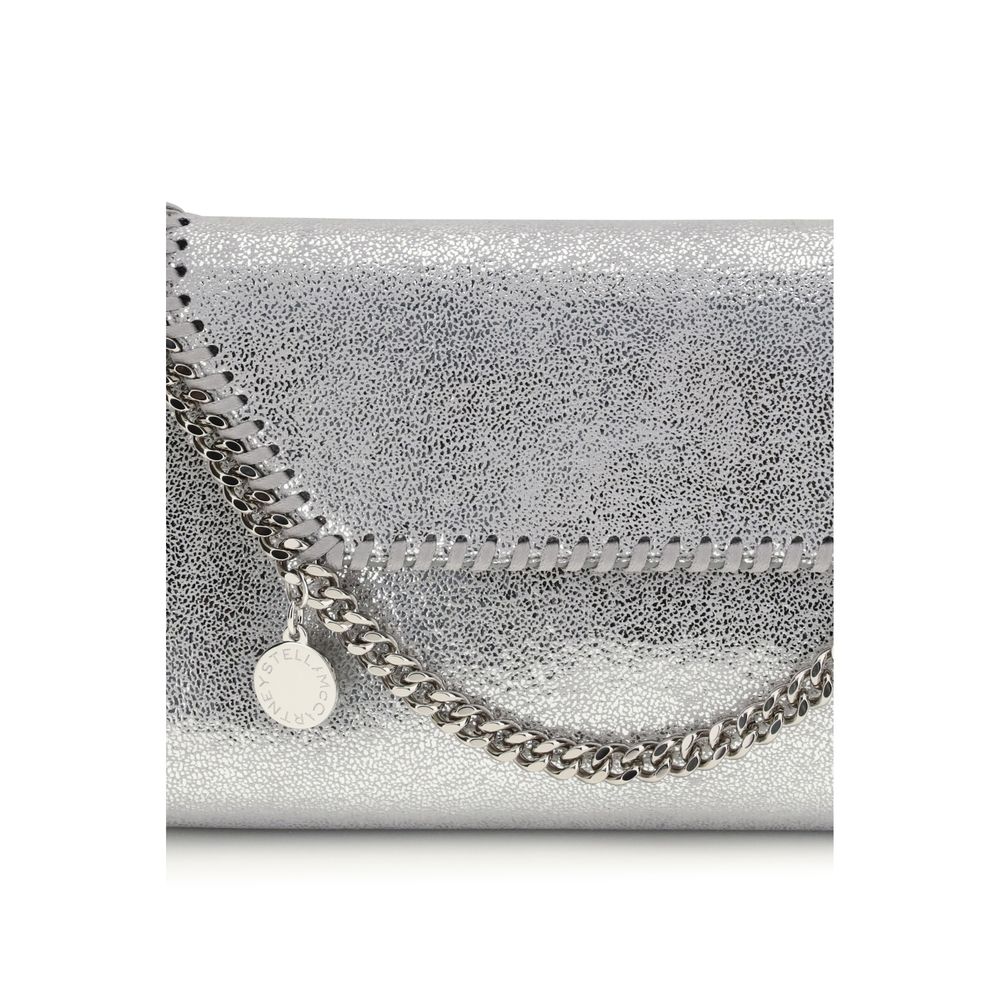 Borsa a Spalla in Poliestere Argentato Stella McCartney