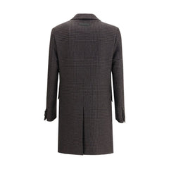 Manteau en laine marron ZEGNA
