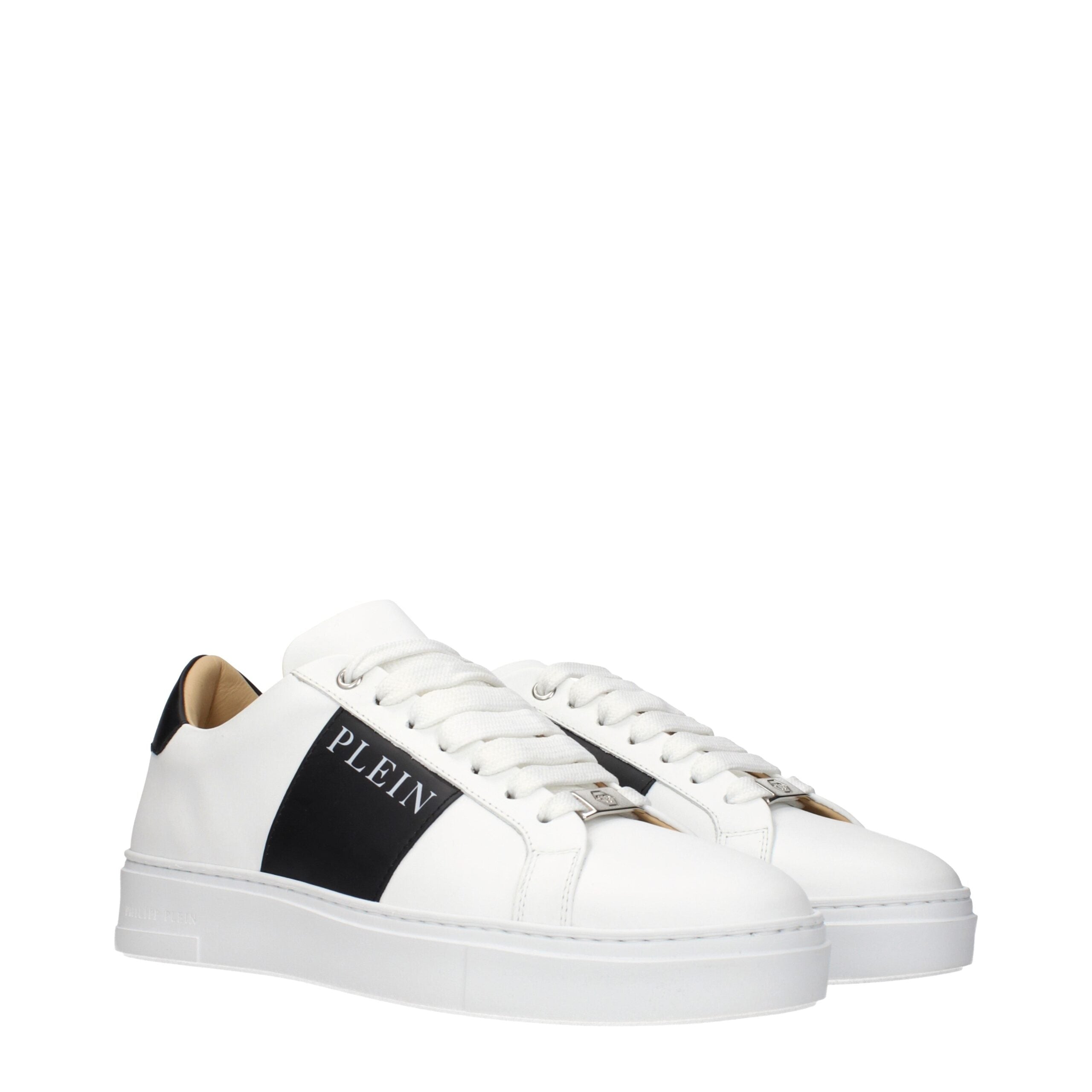 Scarpe da ginnastica in pelle bianca Philipp Plein