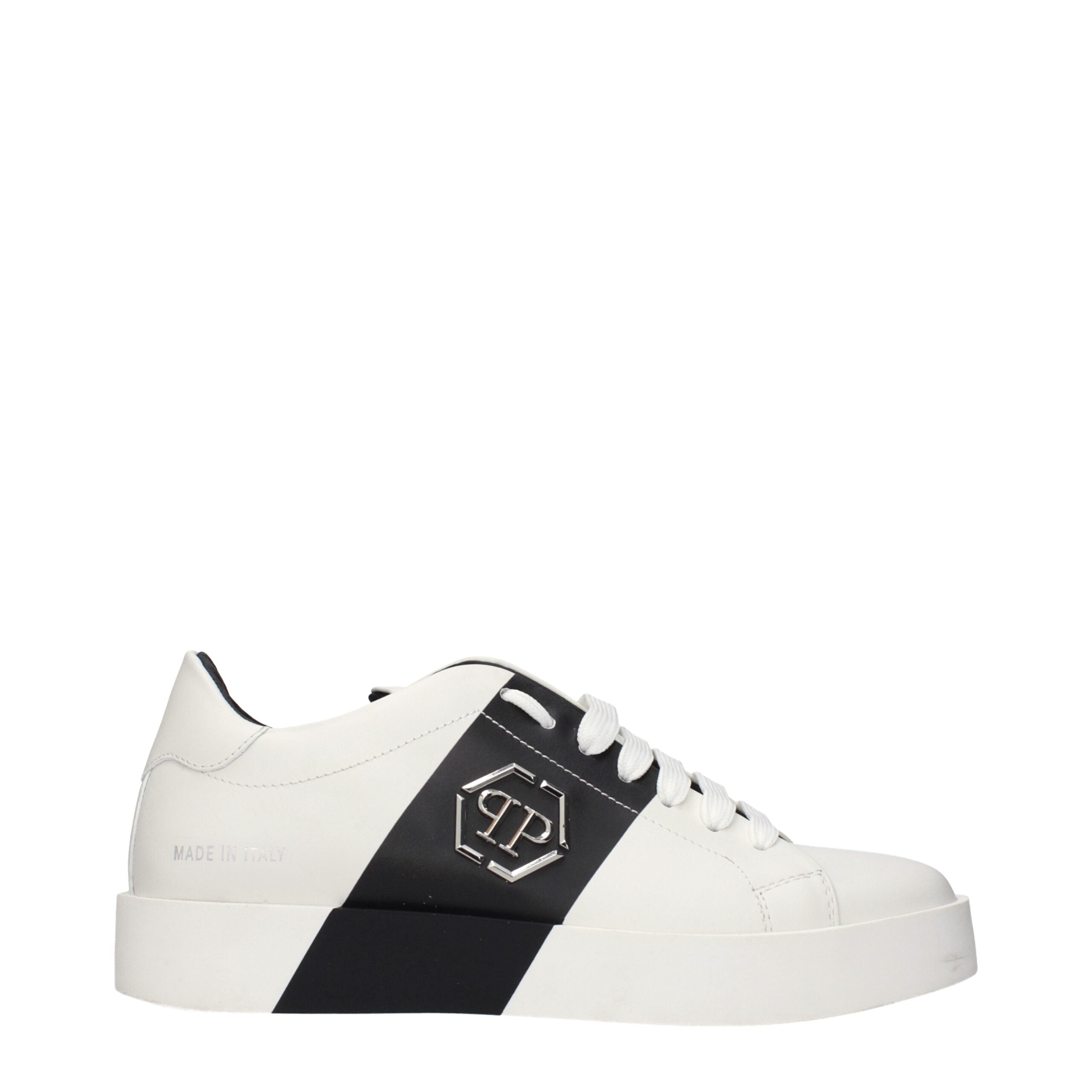 Scarpe da ginnastica in pelle bianca Philipp Plein