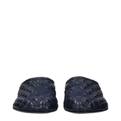 Burberry Blue Leather Slippers