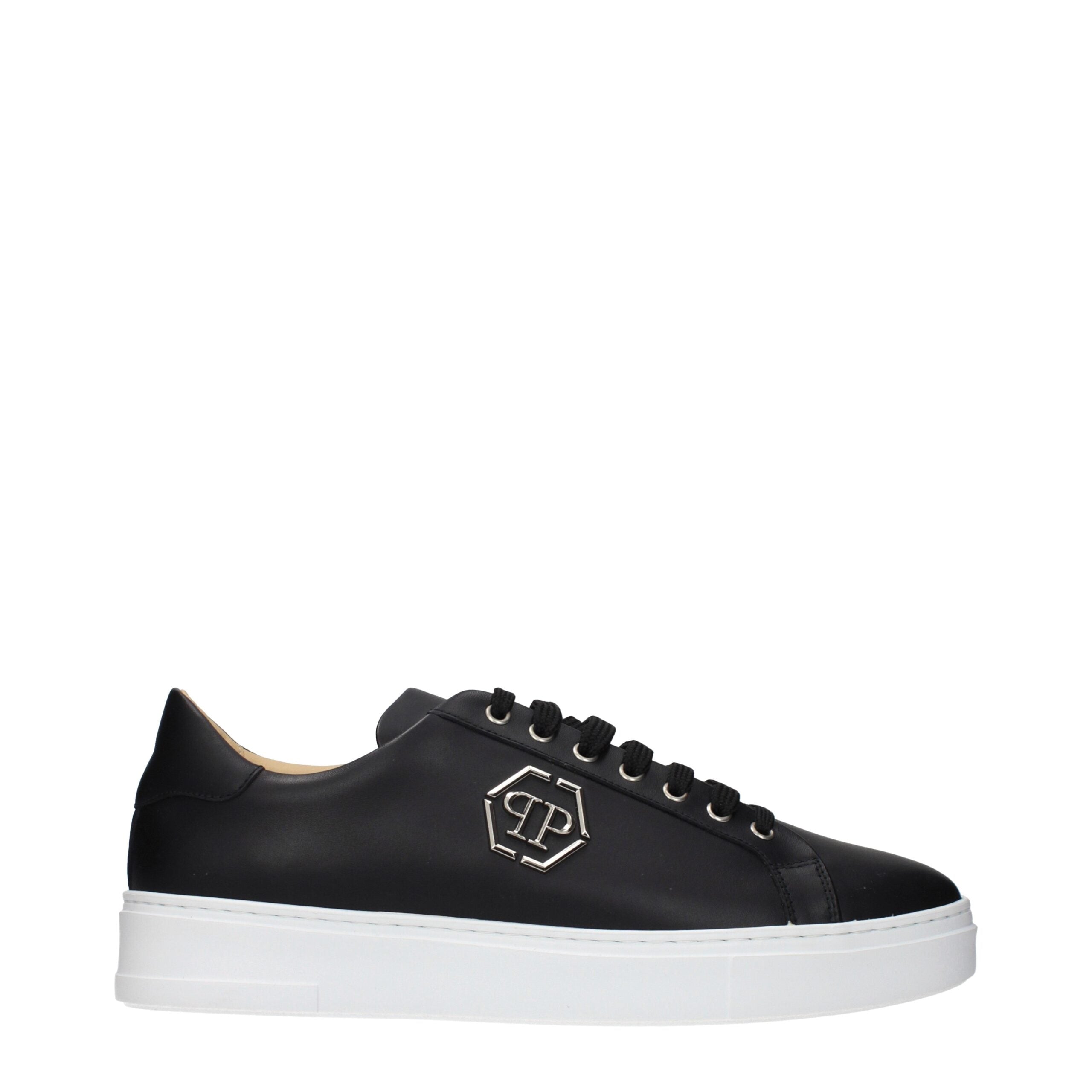 Philipp Plein Sneakers Bassi in Pelle Nera
