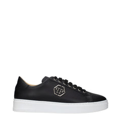 Philipp Plein Sneakers Bassi in Pelle Nera