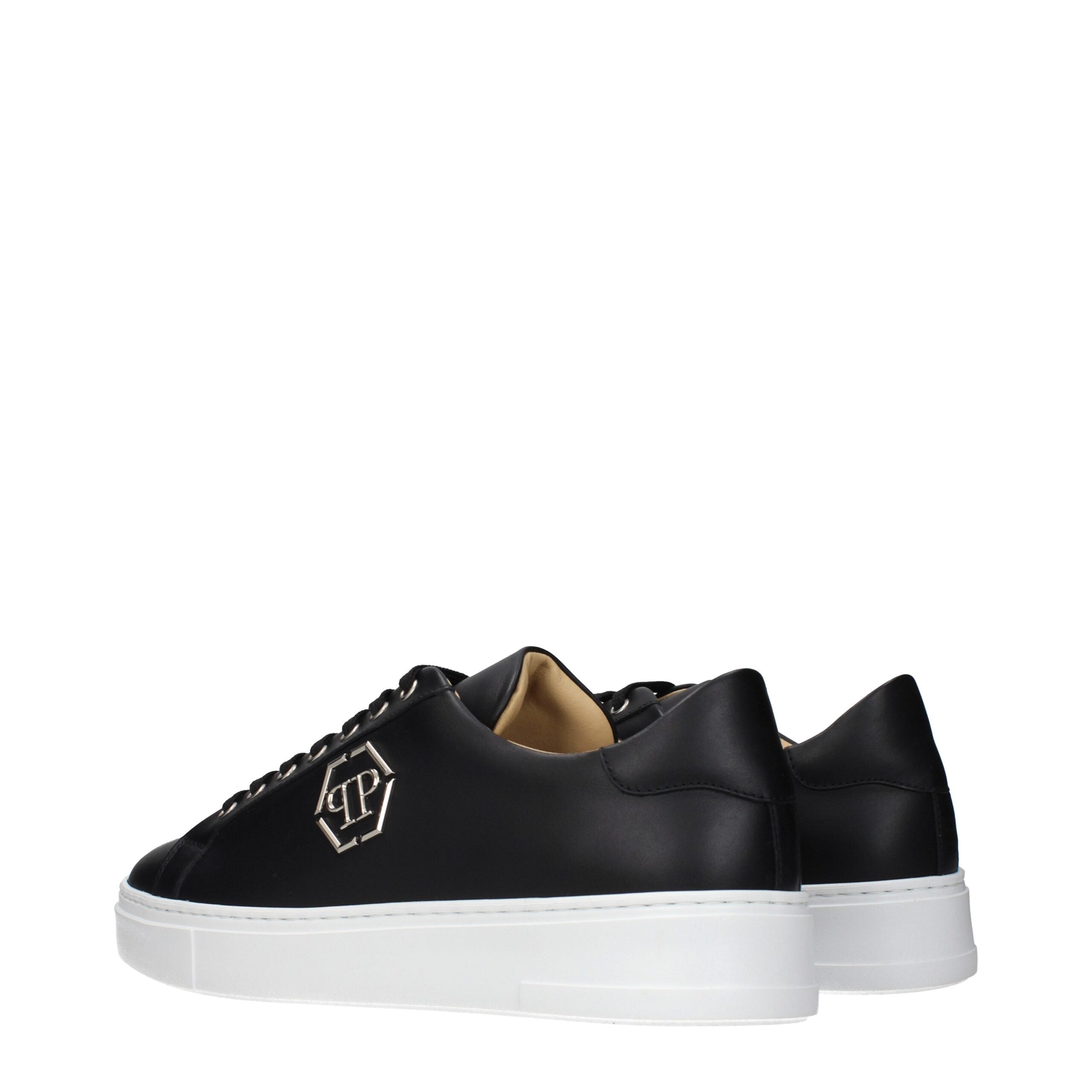 Philipp Plein Sneakers Bassi in Pelle Nera