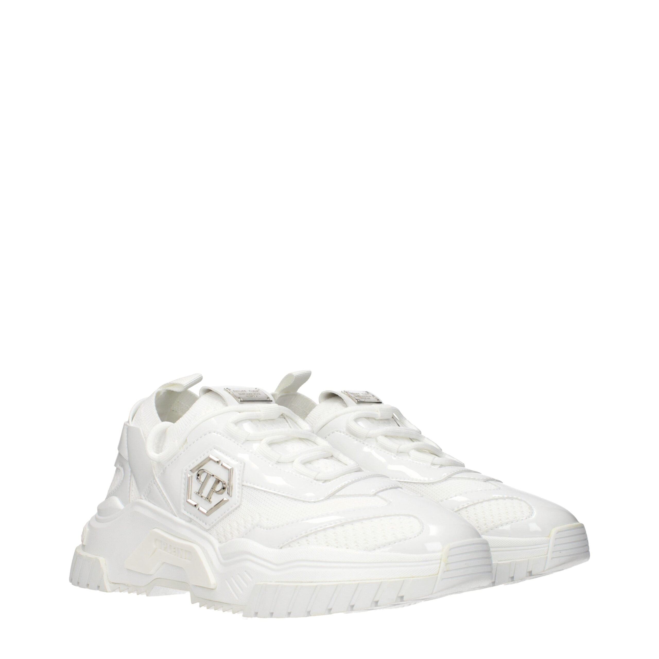 Scarpe da ginnastica chunky in tessuto bianco Philipp Plein