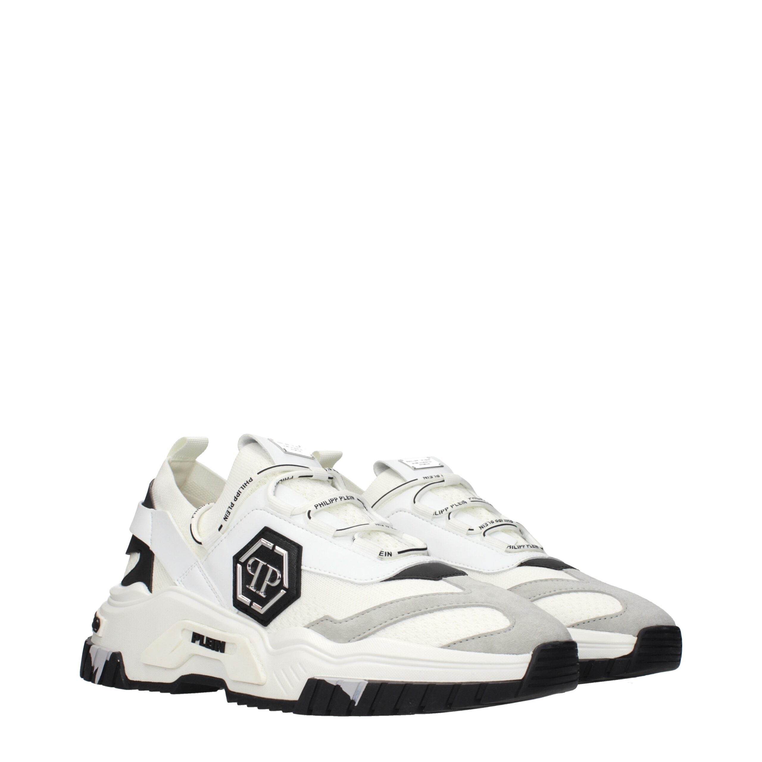 Scarpe da ginnastica chunky in tessuto bianco Philipp Plein