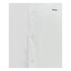 Prada White Fleece Wool Dress Shirt